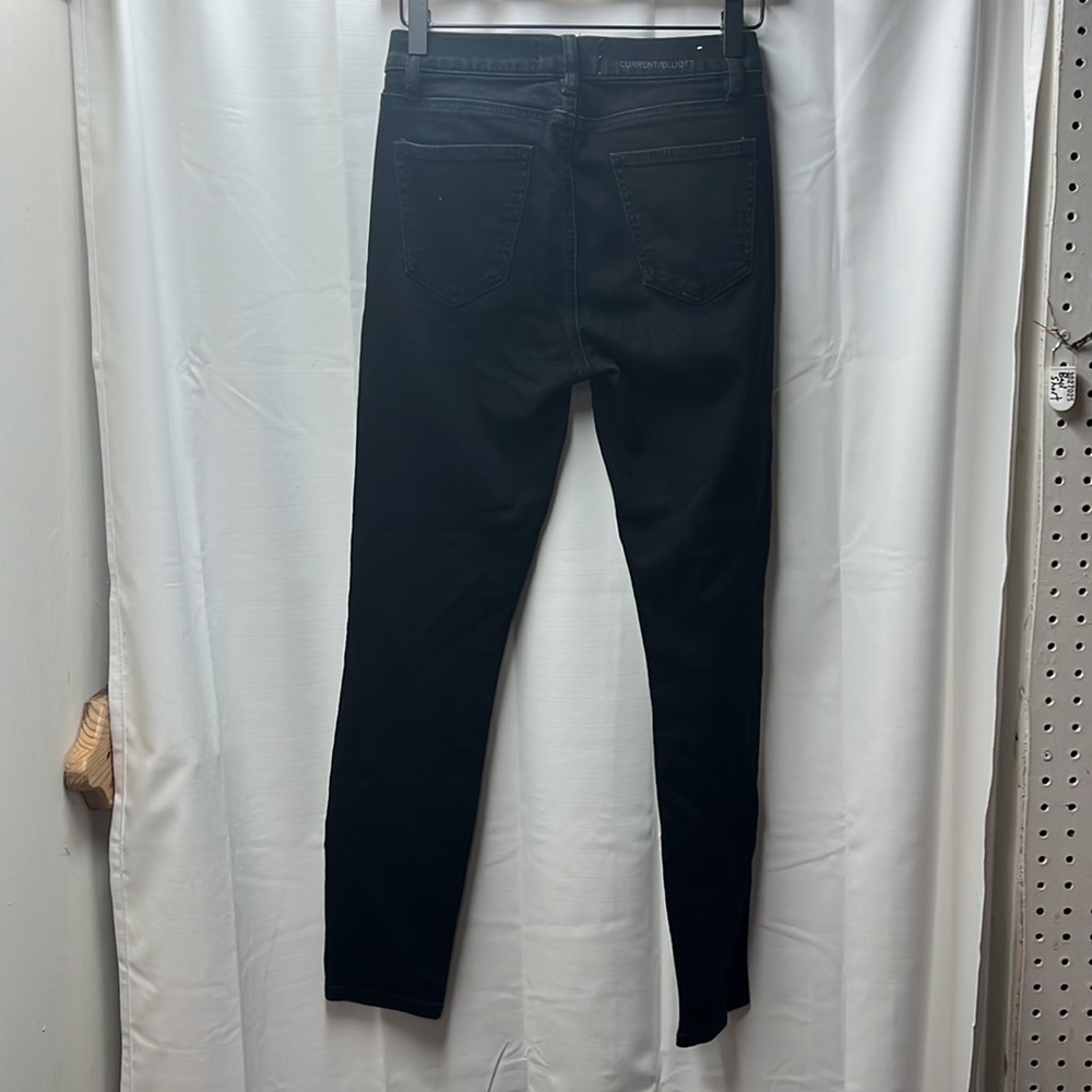 Current/ Elliott Black High‎ Rise Skinny Jeans- 25 - Picture 5 of 6